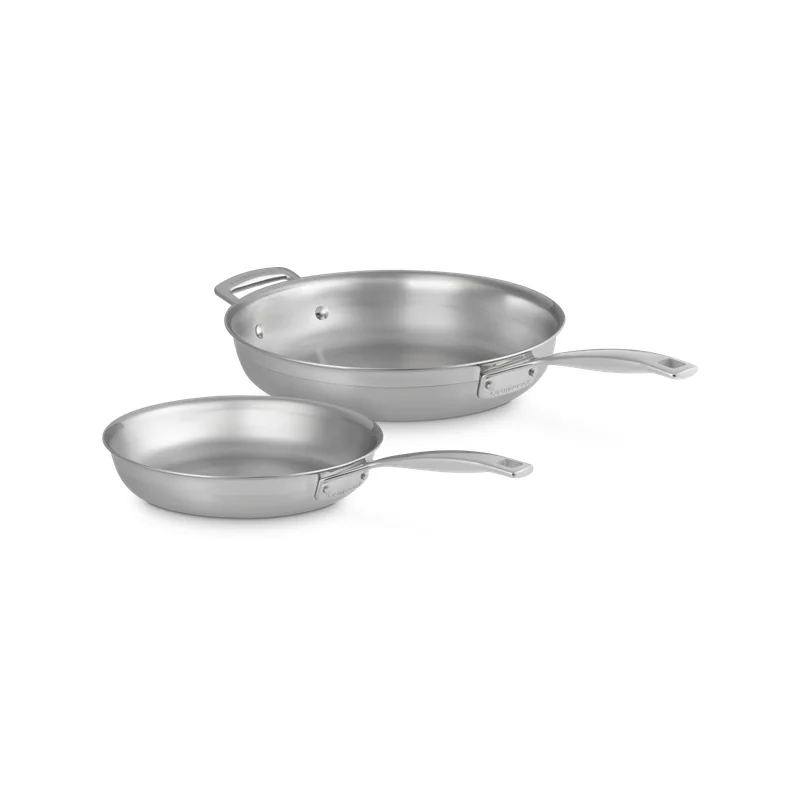Le Creuset 3-Ply RVS Koekenpannenset 24 + 28 cm