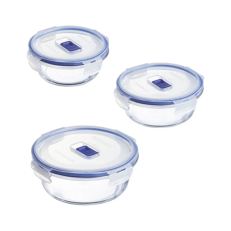 Luminarc Pure Box Active – 3-delige glazen vershoudset