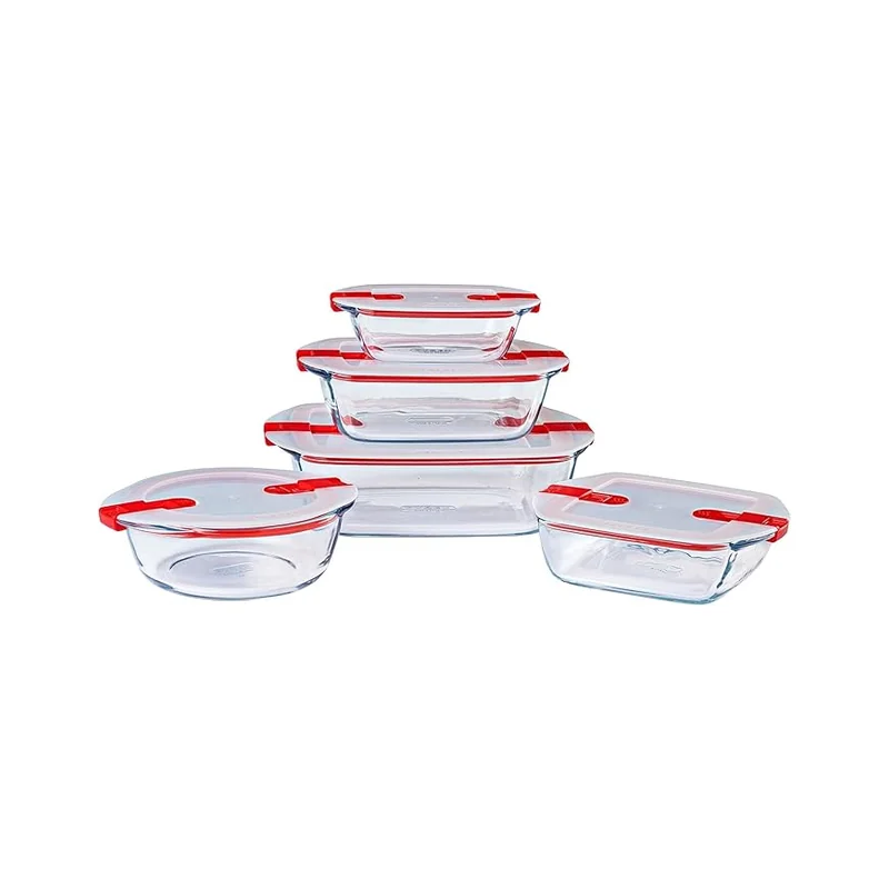 Pyrex Cook & Heat – 5-delige glazen vershoudset