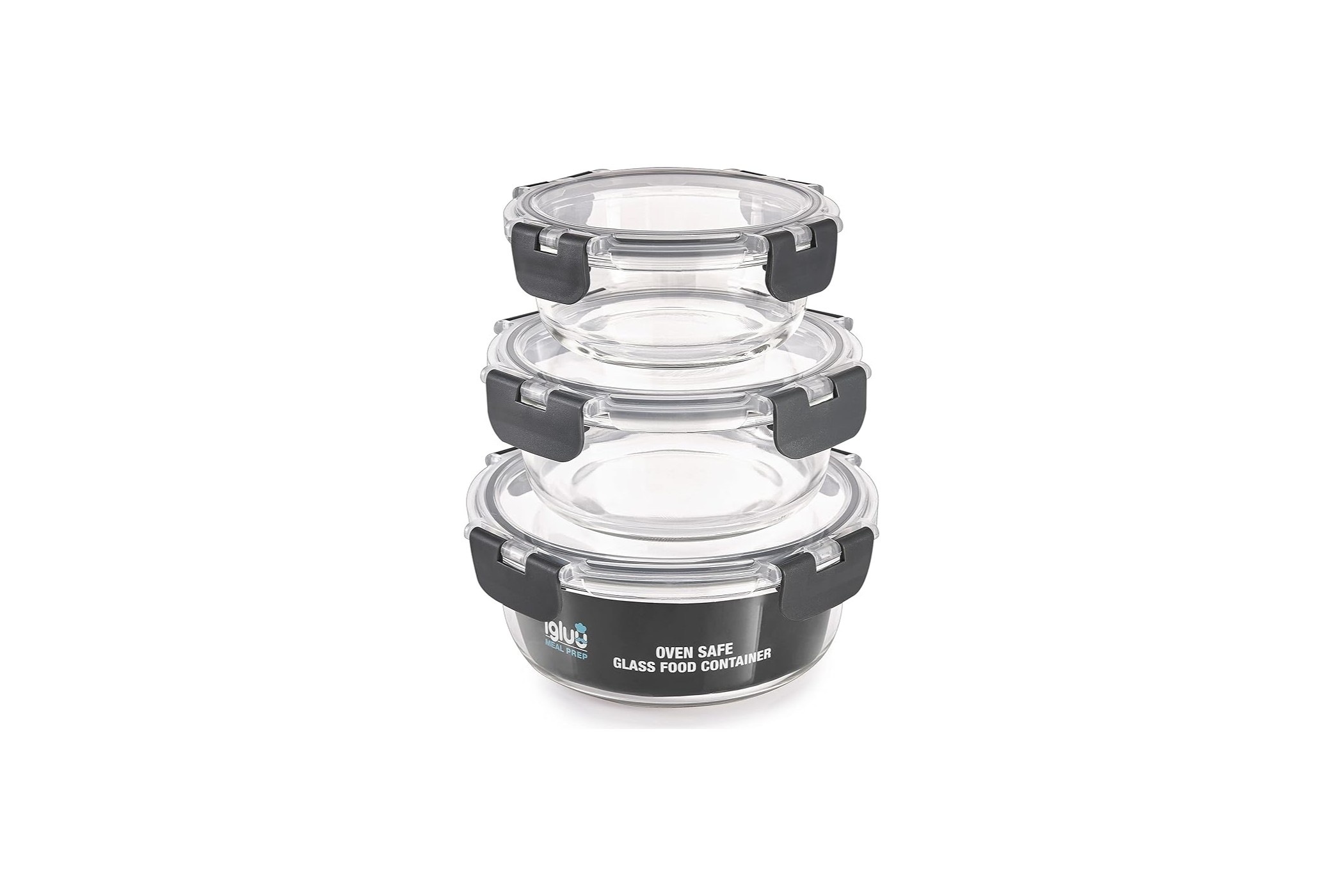 Igluu Meal Prep 3-delige glazen vershoudset